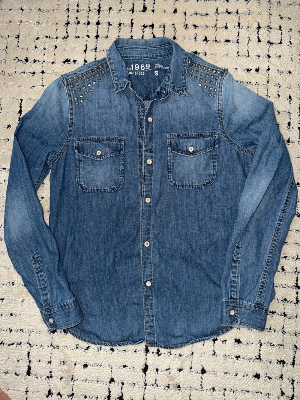 Gap Denim Button-Up Shirt - Blue